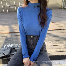 Fashion Autumn Winter Woman Knitted Sweater Embroidery Letter Knitting Pullover Sweaters For Women Knitwear